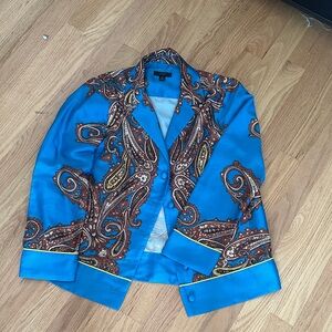 J crew paisley blouse xs